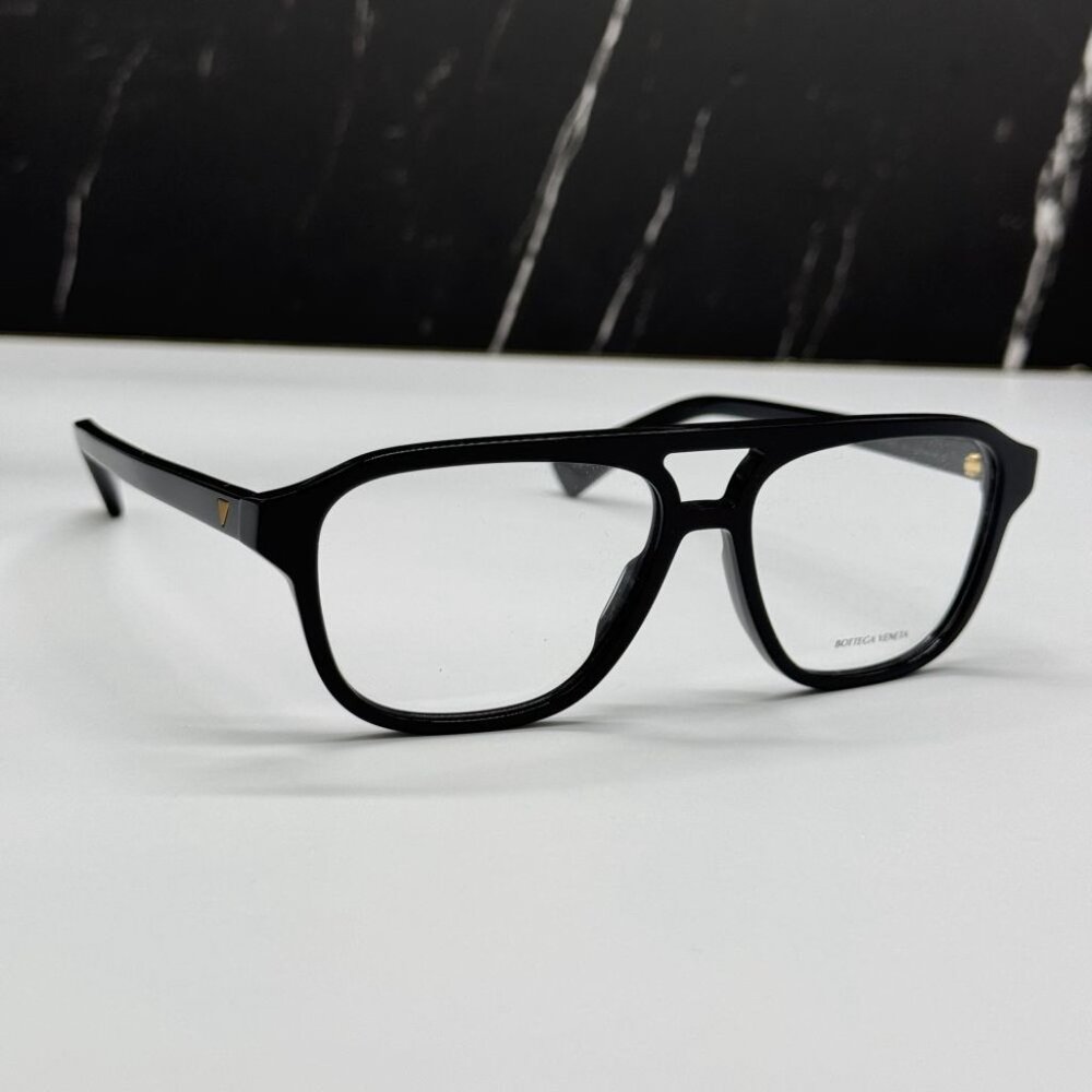 NEW BV1294O 001 BOTTEGA VENETA BLACK UNISEX BOTTEGA VENETA EYEGLASSES - Picture 4 of 10